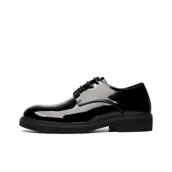 GZZ Dress Shoes Men Low Top Black