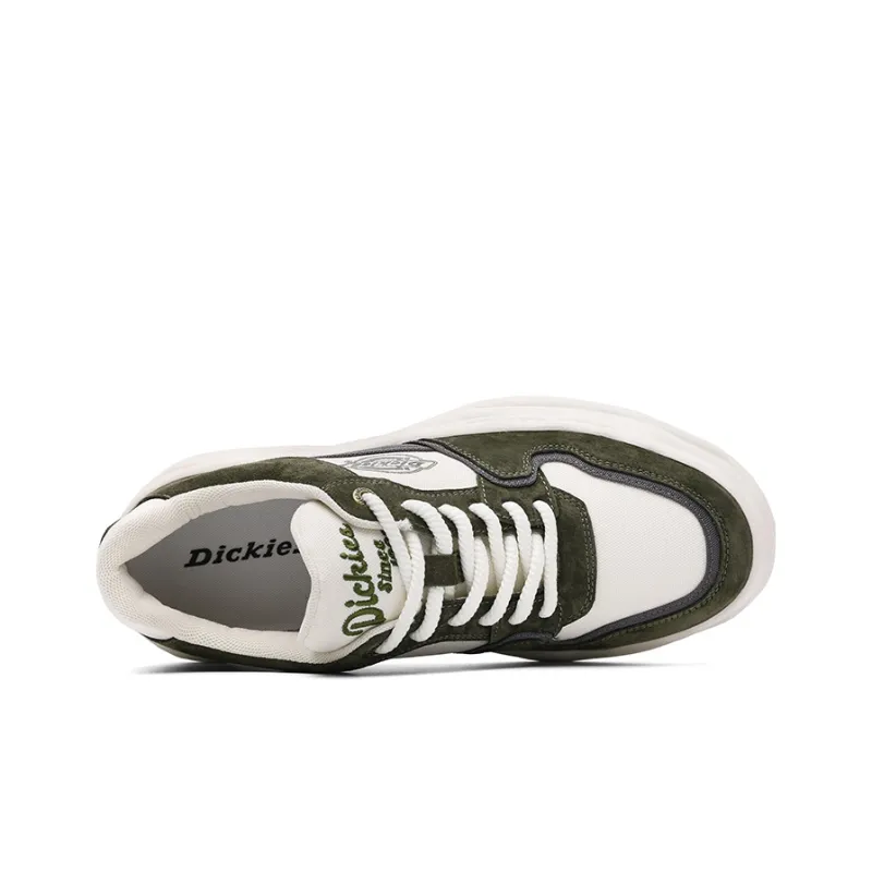 Dickies Slip-Resistant Cushioning Wear-Resistant Low-Top Skateboard Shoes Men's Army Green White-2