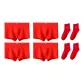 [19103 Wealth Blessing]-4 Pack+[MF0931 Zodiac Year Cotton Socks]-2 Pack