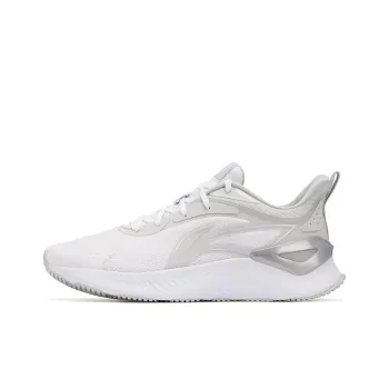 LiNing YueYing 3.0 Cushioned Wear Resistant Breathable Low Top Sprint Running Shoes Men's White Gray
