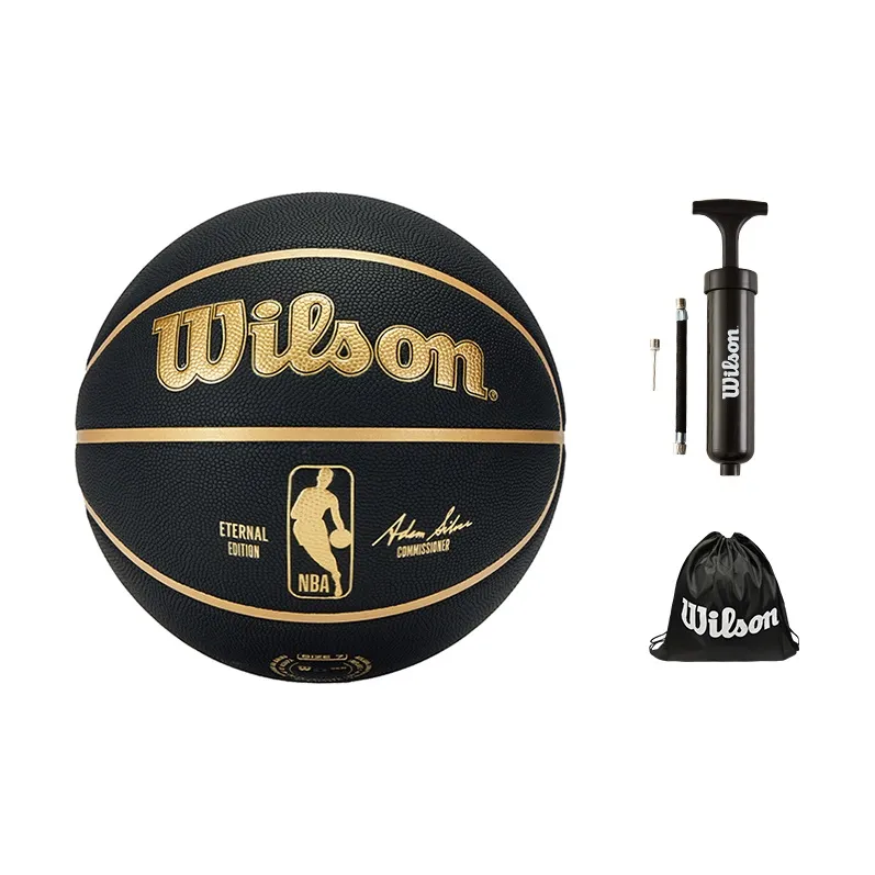 Wilson NBA PU Basketball Black Gold Size 7 Ball Training Unisex-9