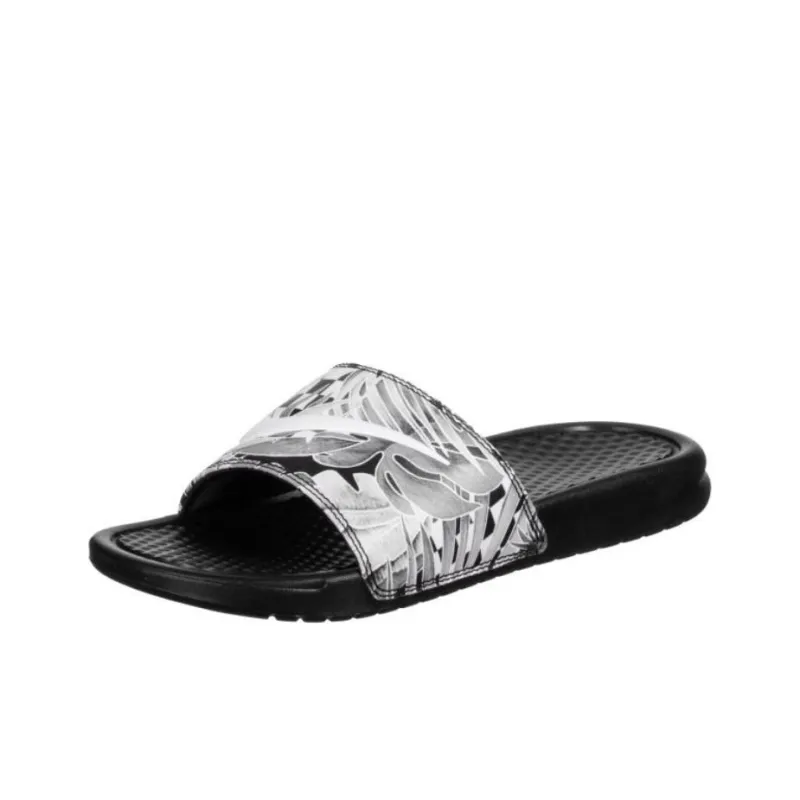 Nike Benassi Jdi Floral Slides Black/Grey Women's-2