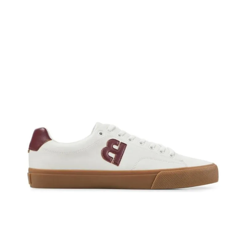 HUGO BOSS Stylish Skateboarding Shoes Men's White Dark Red-3