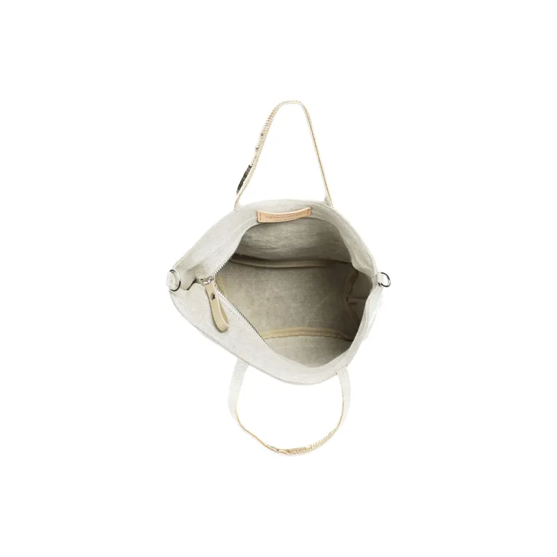 Vanessa Bruno Linen Tote Bag, Shopping Bag, Shoulder Bag, Crossbody Bag, Handbag Trumpets Women's Linen Sand-2