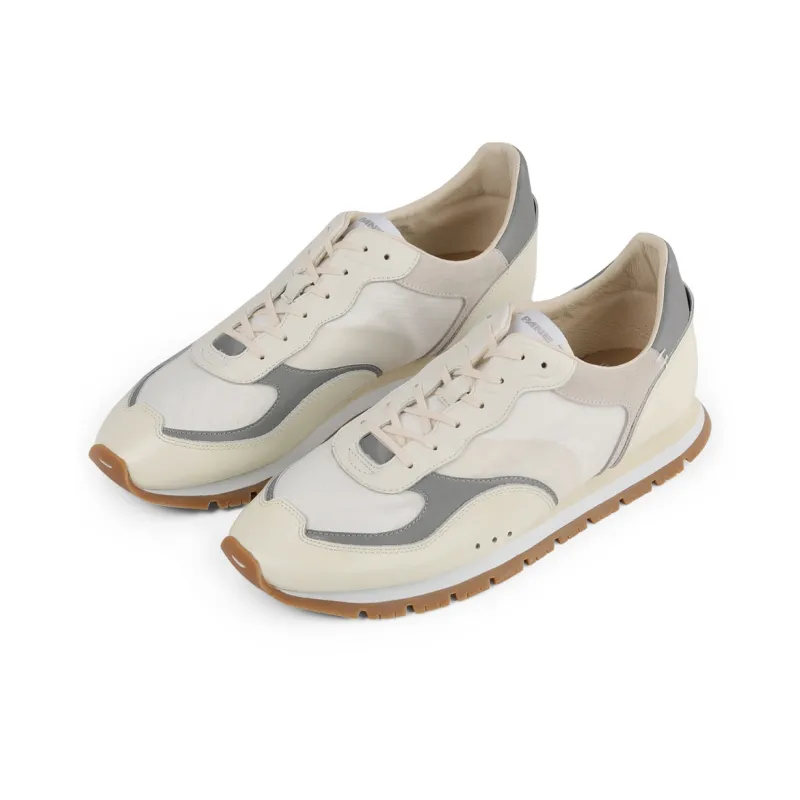 PANE Pace Nostalgia 2.0 Collection OVAL LABORATORY Circular Laboratory Slip Resistant Low Top Casual Shoes Unisex White-2