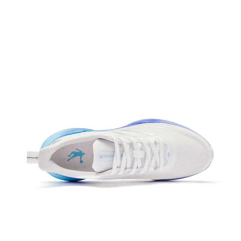 QIAODAN Flying Shadow Team2.0 Wear Resistant Slip Resistant Low Top Q KUNGFU PRO Running Shoes Men's White Blue-3