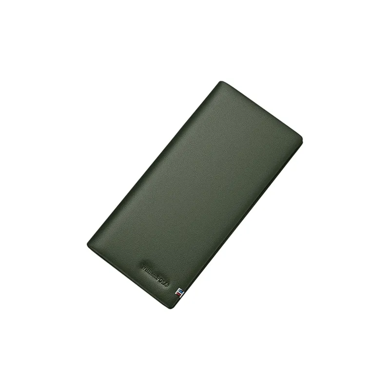 WilliamPOLO Cow Leather Wallet Regular Men's Army Green/Blue-2
