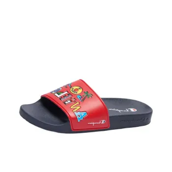 Champion IPO Slide Slippers Men's Red Blue