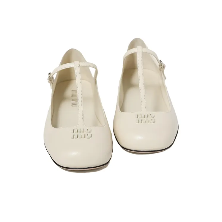 MIU MIU Casual Single Shoes Women's Ivory White-2