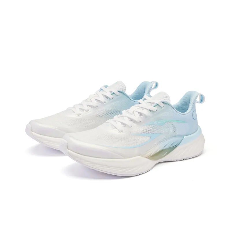 QIAODAN Flying Shadow Team2.0 Cushioning Wear Resistant Low Top Q KUNGFU Pro Sprint Running Shoes Men's White Blue-2