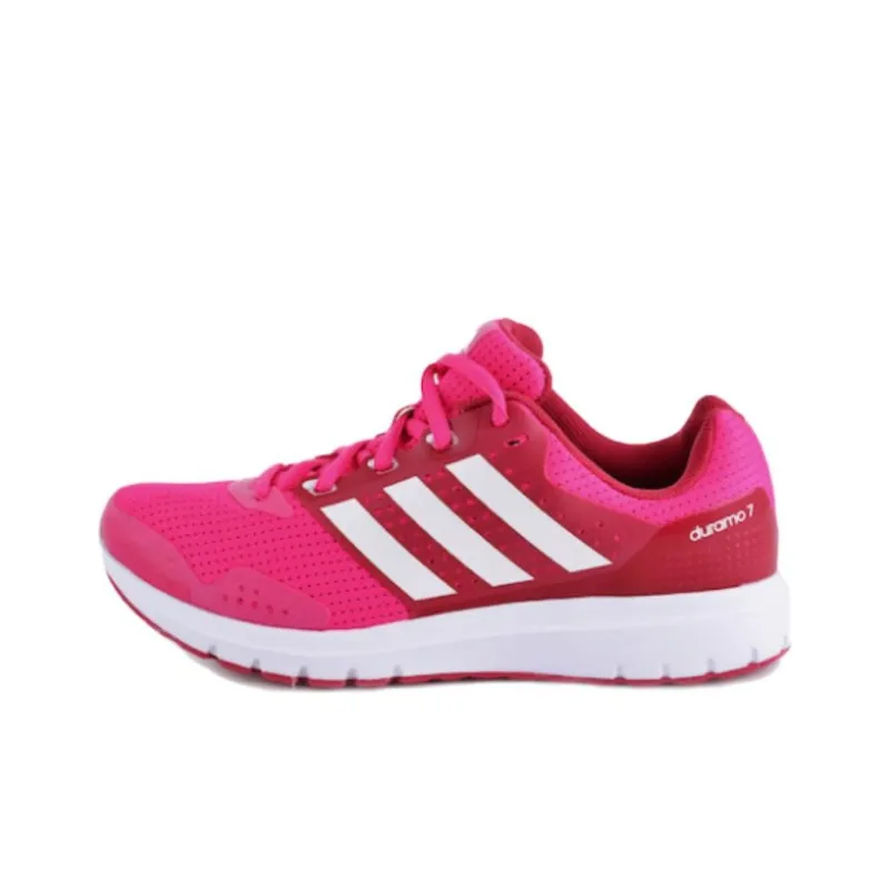 Adidas Duramo 7 Cushioning Wear Resistant Low Top Running Shoes Women's Rose Red-0