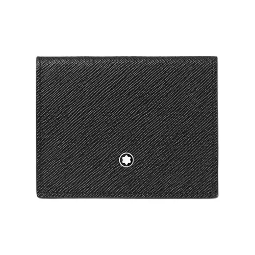 MONTBLANC Cow Leather Card Holder Men's Classic Black