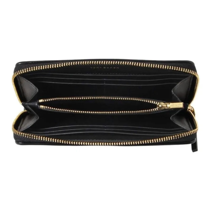 TORY BURCH Kira Quilting Leather Wallet Women's Black-4