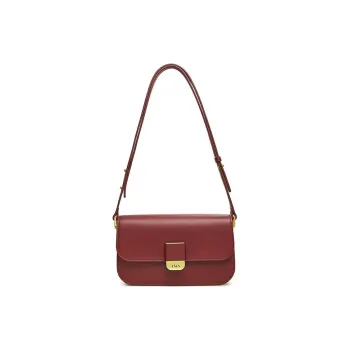 Tata Artificial Leather Small Square Bag Shoulder Bag, Crossbody Bag Trumpets Women's Black/White/Burgundy