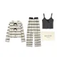 Beige Apricot 6709 (Long-Sleeved Top+Camisole+Pants) Three-Piece Set