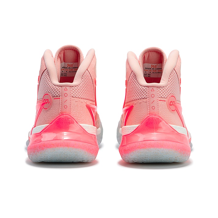 361° Big 3 Future Basketball Shoes Men High-Top Pink Red