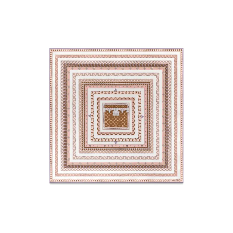 LOUIS VUITTON Silk Scarves Women's Pink-0