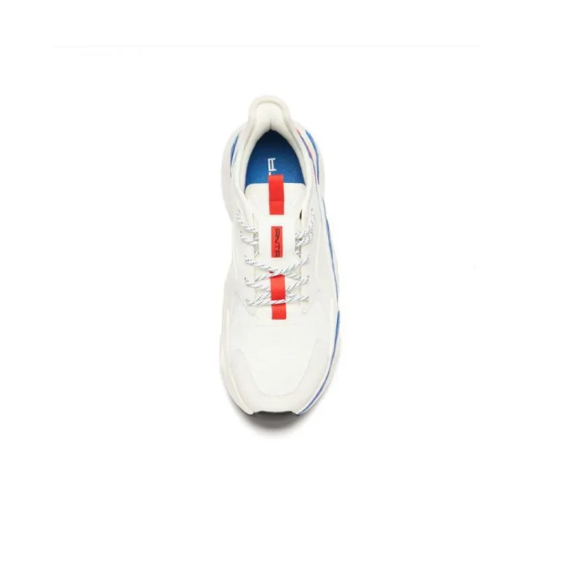 Anta Cushioned Slip Resistant Low Top Chunky Sneakers Men's White-3
