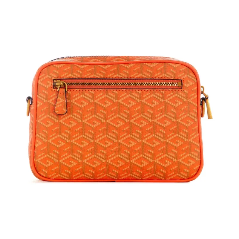 GUESS Artificial Leather Camera Bags Crossbody Bag Shoulder Bag Unisex Orange-2