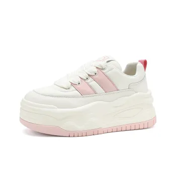 D FUSE SCANDINAVIA Skateboard Shoes Women's Low Top Beige/Pink