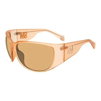 STEVE MADDEN Metal Irregular Shape Sunglasses Unisex Orange