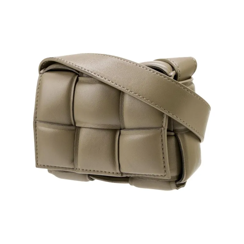 Bottega Veneta Lambskin Shoulder Bag Crossbody Bag Women's Umber-1
