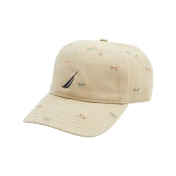 NAUTICA Polyester Cotton Baseball Caps Unisex Beige