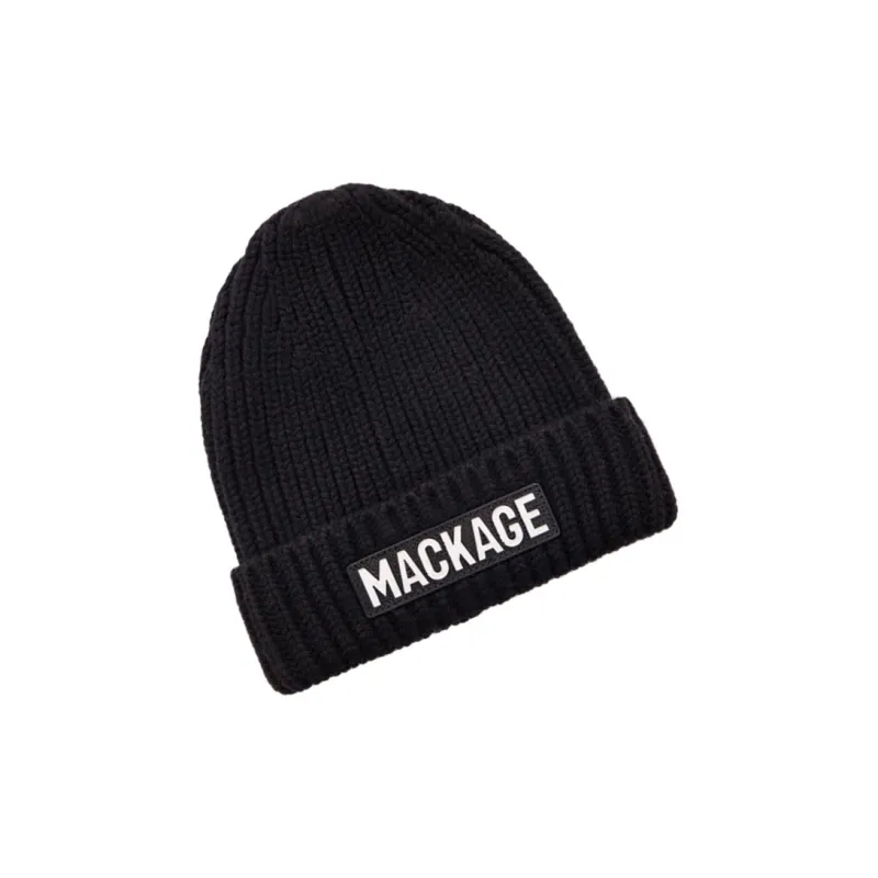 MACKAGE Sheep Wool Polyamide Elastane Beanies Unisex Black-1
