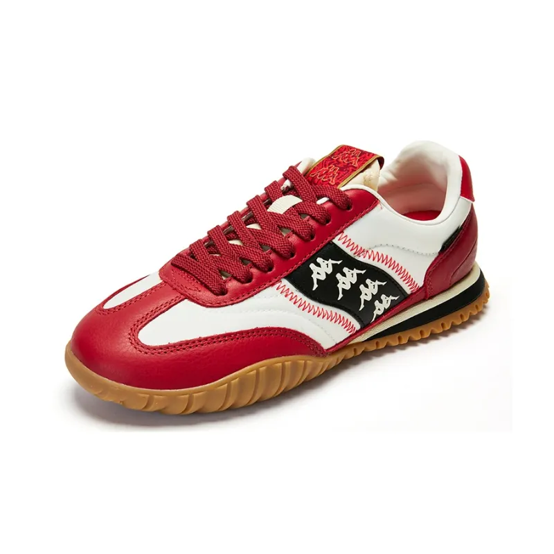 Kappa Cushioning Wear-Resistant Low-Top Casual Running Shoes Unisex Red-1