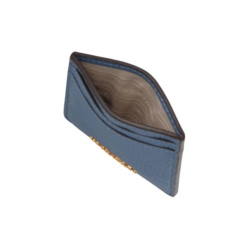 Kate Spade Litchi Grain Leather Card Clip Card Holder Women's Stingray Blue-2