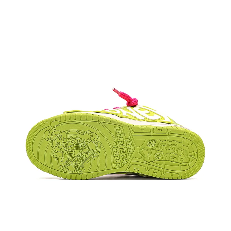 Money Tutu x MR.PESIN Slip Resistant Breathable Low Top Skateboard Shoes Unisex Green-5