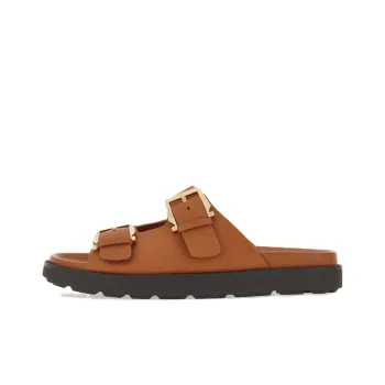 FERRAGAMO Rubber Sole Slip-Resistant Slide Slippers Men's Brown