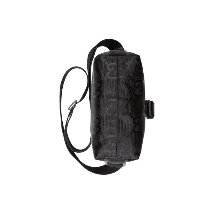 GUCCI Off The Grid Leather Recycled Nylon Messenger Bag Shoulder Bag Crossbody Bag Men's Black-6