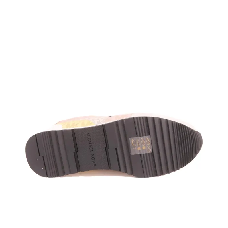 MICHAEL KORS ALLIE Anti-Slip And Wear-Resistant Breathable Low-Top Casual Shoes Women's White Gray Yellow-4