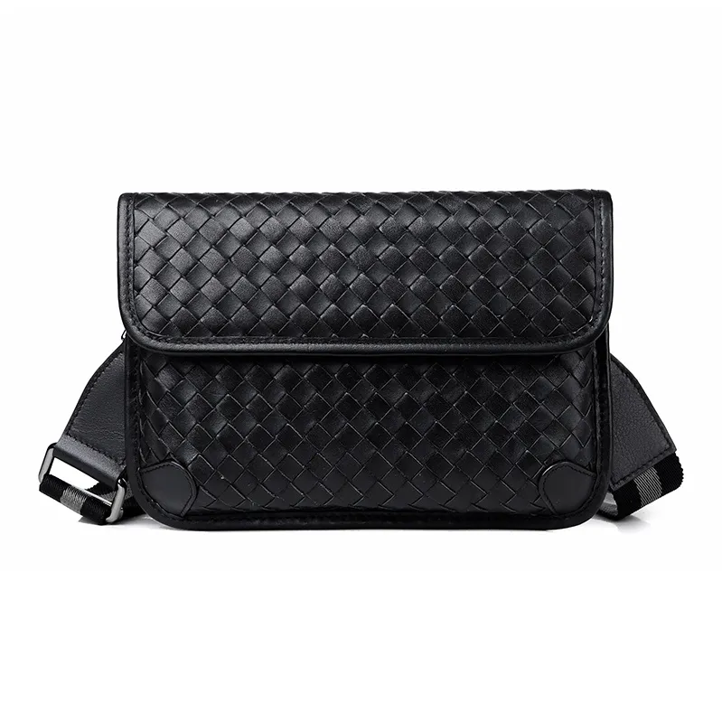 Ceion Keust Top Grain Cow Leather Shoulder Bag Medium Size Unisex Black-0