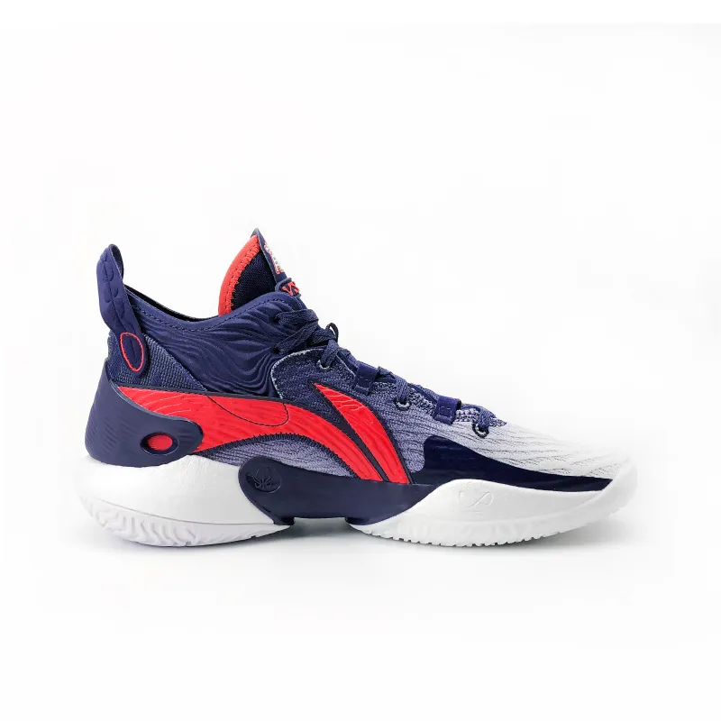 LiNing YuShuai 18 CBA Guangzhou Lions PE Non slip Support Mid Top Basketball Shoes Men's-2