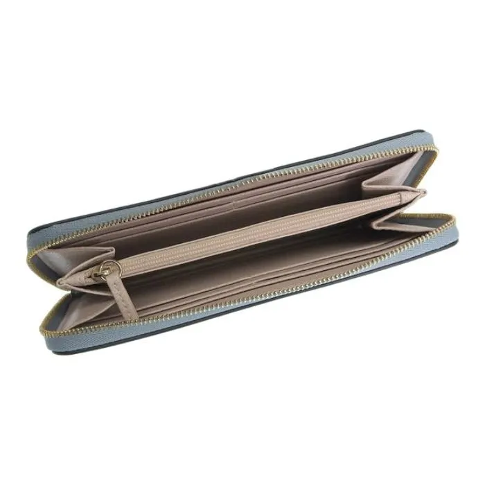 Furla Leather Card Holder Wallet Women's Turquoise-4