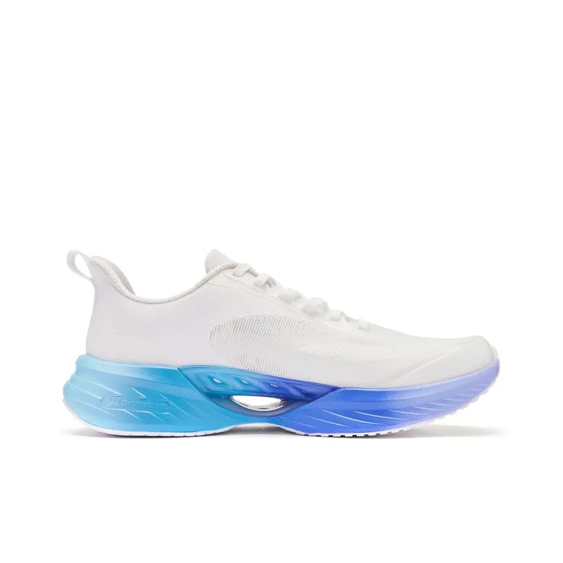 QIAODAN Flying Shadow Team2.0 Wear Resistant Slip Resistant Low Top Q KUNGFU PRO Running Shoes Men's White Blue-1