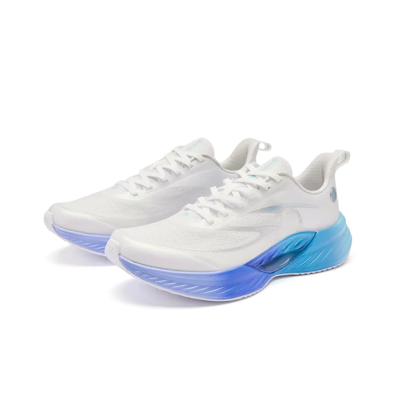 QIAODAN Flying Shadow Team2.0 Wear Resistant Slip Resistant Low Top Q KUNGFU PRO Running Shoes Men's White Blue-2