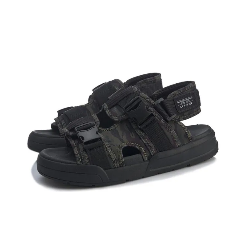 LiNing Coca Beach Sandals Unisex Black-2