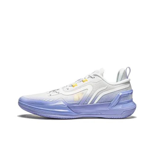 LINING Liren Assassin 1 Basketball Shoes Men Low-Top Standard White/Light Iris Purple