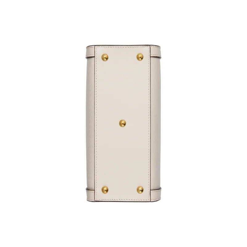 GUCCI Diana Leather Tote Bag Shopping Bag Shoulder Bag Crossbody Bag Handbag Mini Women's White-8
