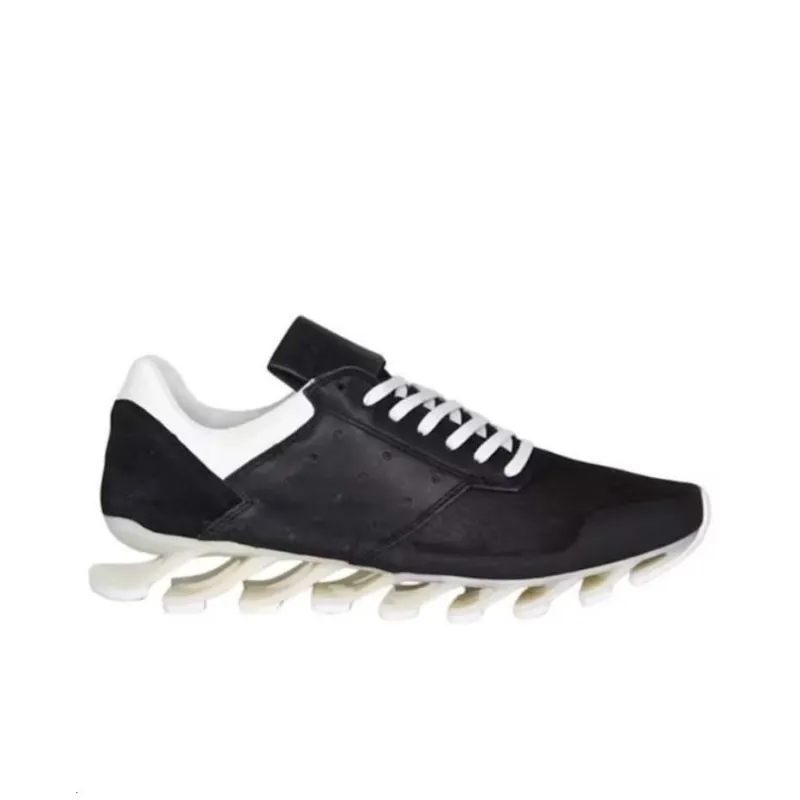 Adidas Springblade Cushioning, Wear Resistant Low Top Running Shoes Unisex Black White-1