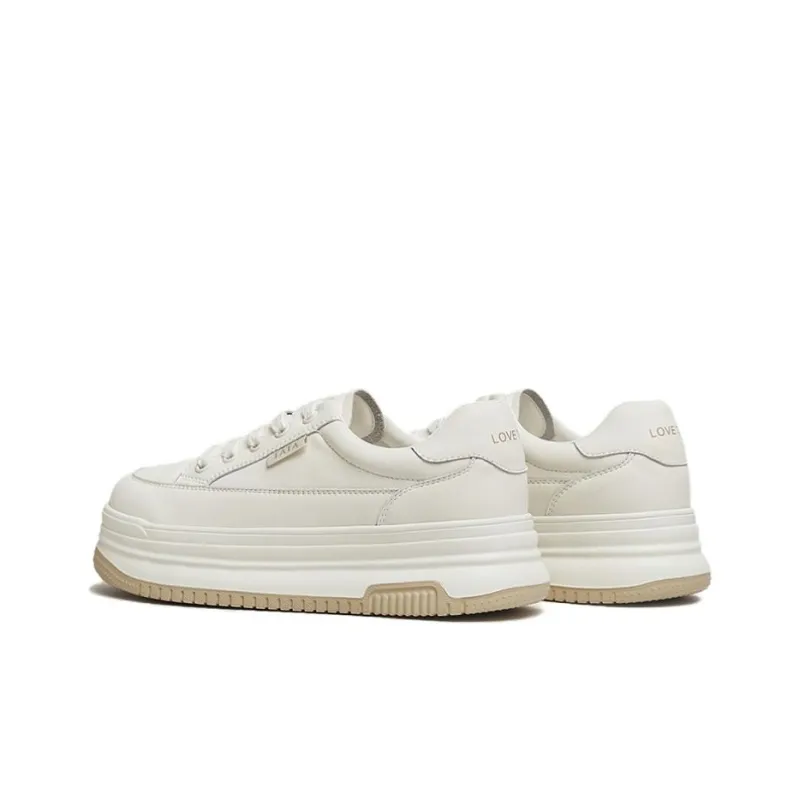 TATA Skateboard Shoes Women's Low Top Solid Color-3