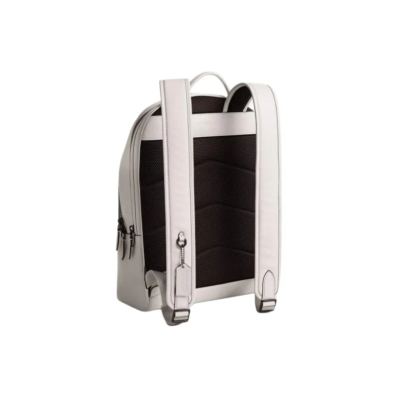 COACH Charter Leather Backpack Large Size Men's Chalk White-1