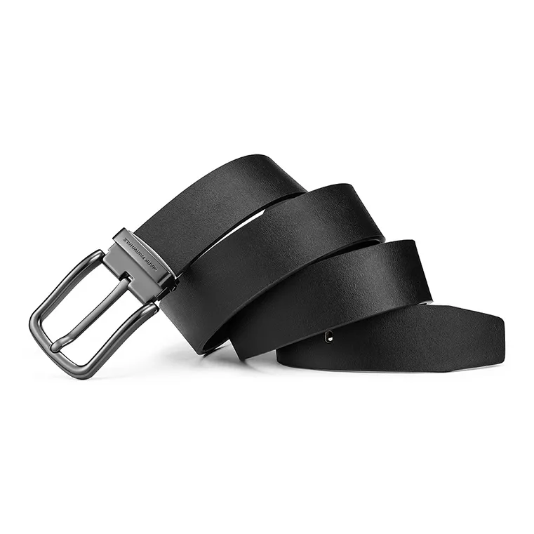 FAIRWHALE Vintage Print Logo Pin Buckle Genuine Leather Belt Men's Width 3.5CM-2