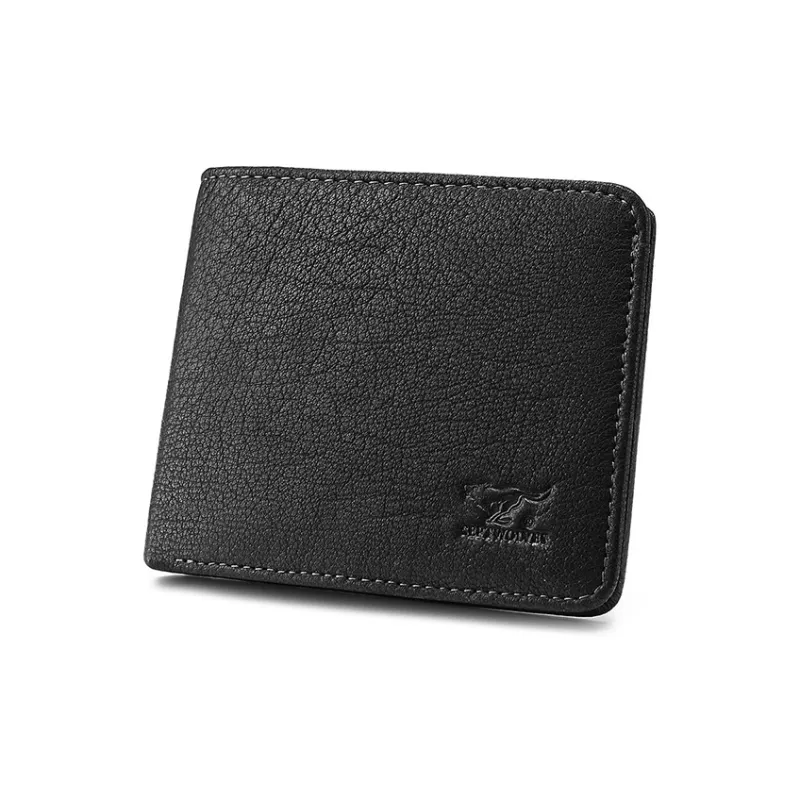 SEPTWOLVES Top Grain Sheepskin Wallet Regular Men's Black-1