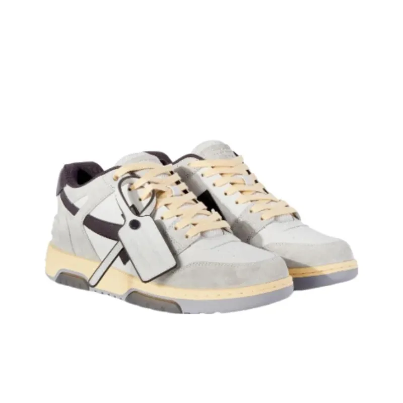 OFF WHITE Out Of Office Ooo Low Tops Light Grey Anthracite-1