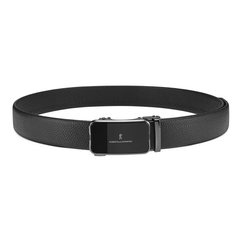 ROBERTA DI CAMERINO Top Grain Cow Leather Belts Men's Black 3.5cm-3