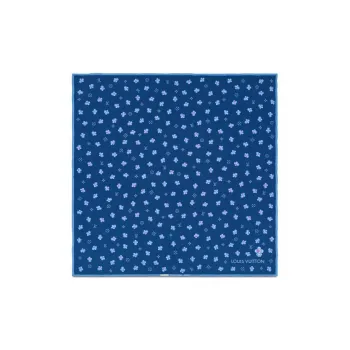 LOUIS VUITTON Silk Scarves Unisex Blue